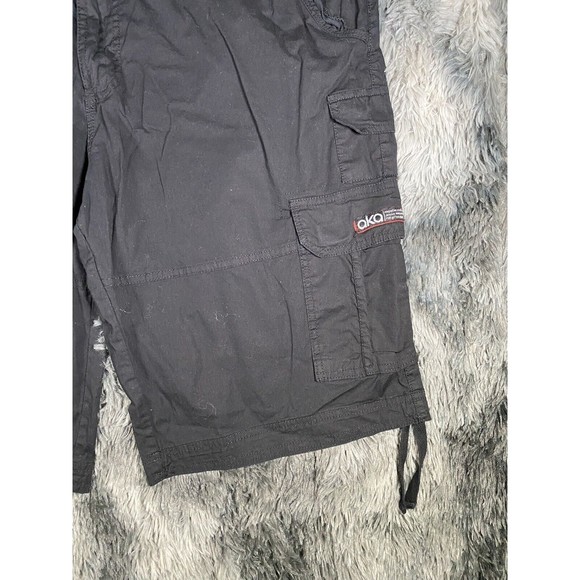 AKADEMIKS Denim Shorts Mens Size 38x12 Black Urban Hip Hop Skater Street Wear - Picture 4 of 8